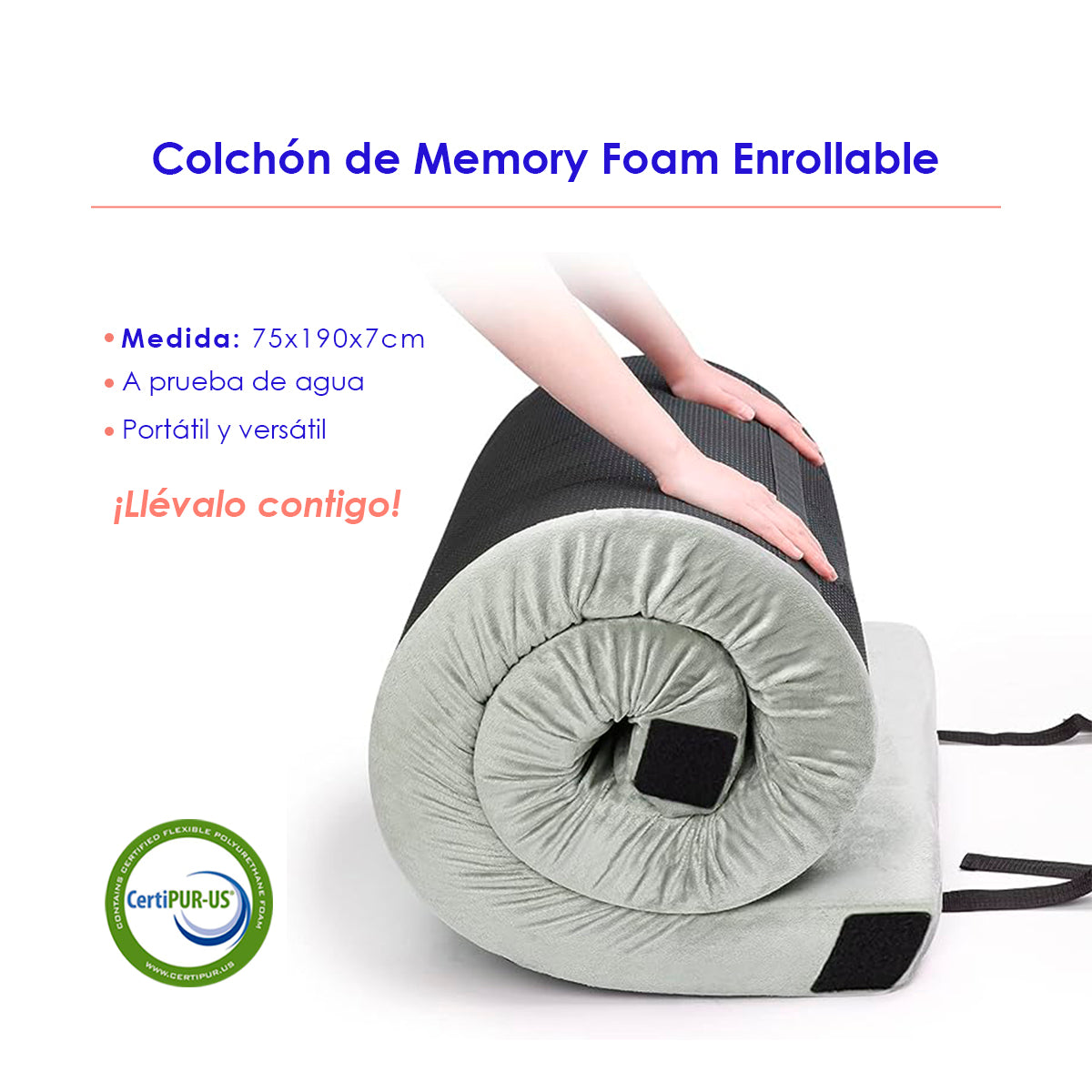 AIRA colchon para acampar Memory Foam Repelente 7 CM - AIRA SLEEP Colchones Memory Foam | Descuentos