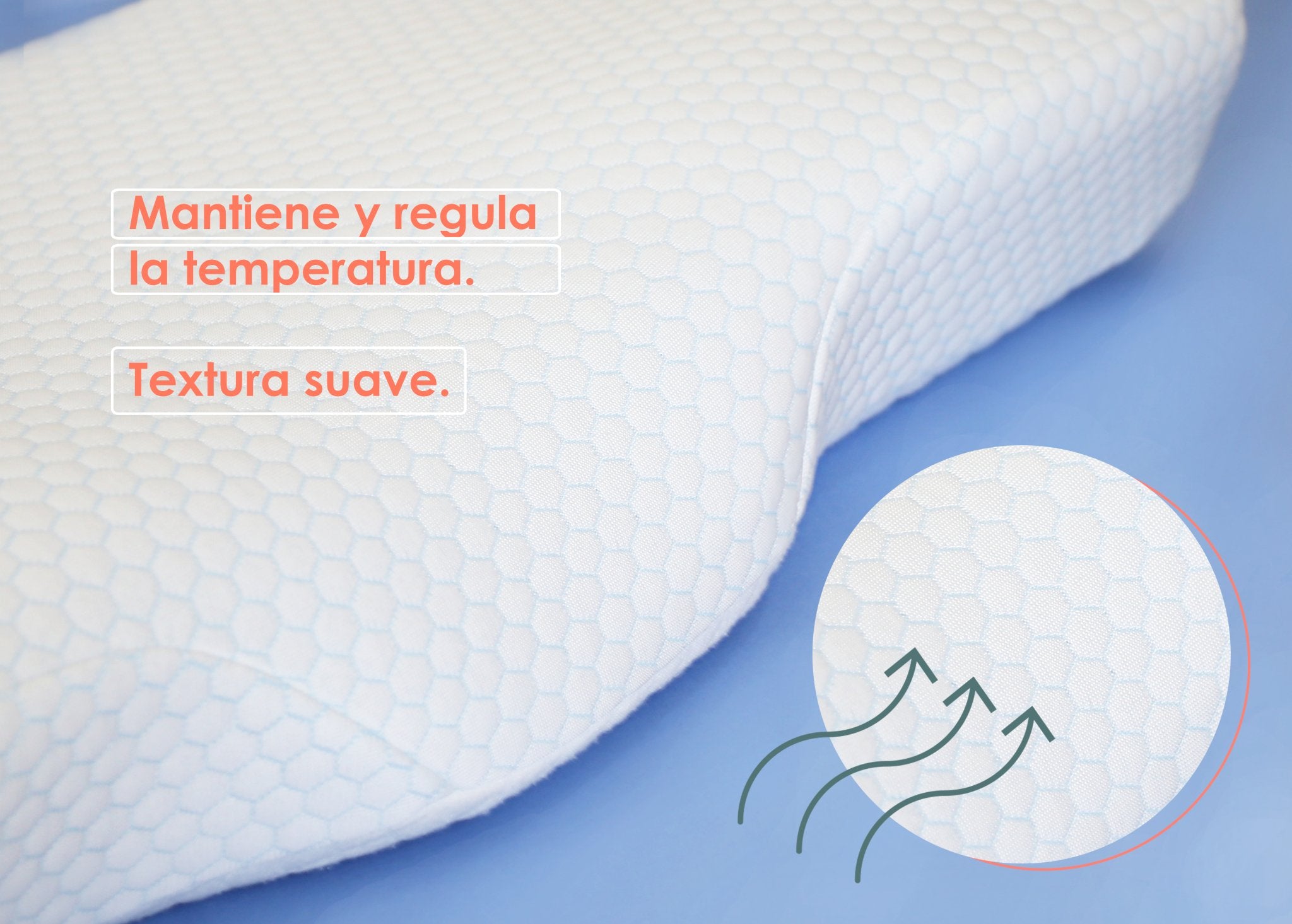 Almohada Ortopedica Cool - Gel Memory Foam Ergonomica Dolores de Cuello y Hombro - AIRA SLEEP Colchones Memory Foam | Descuentos