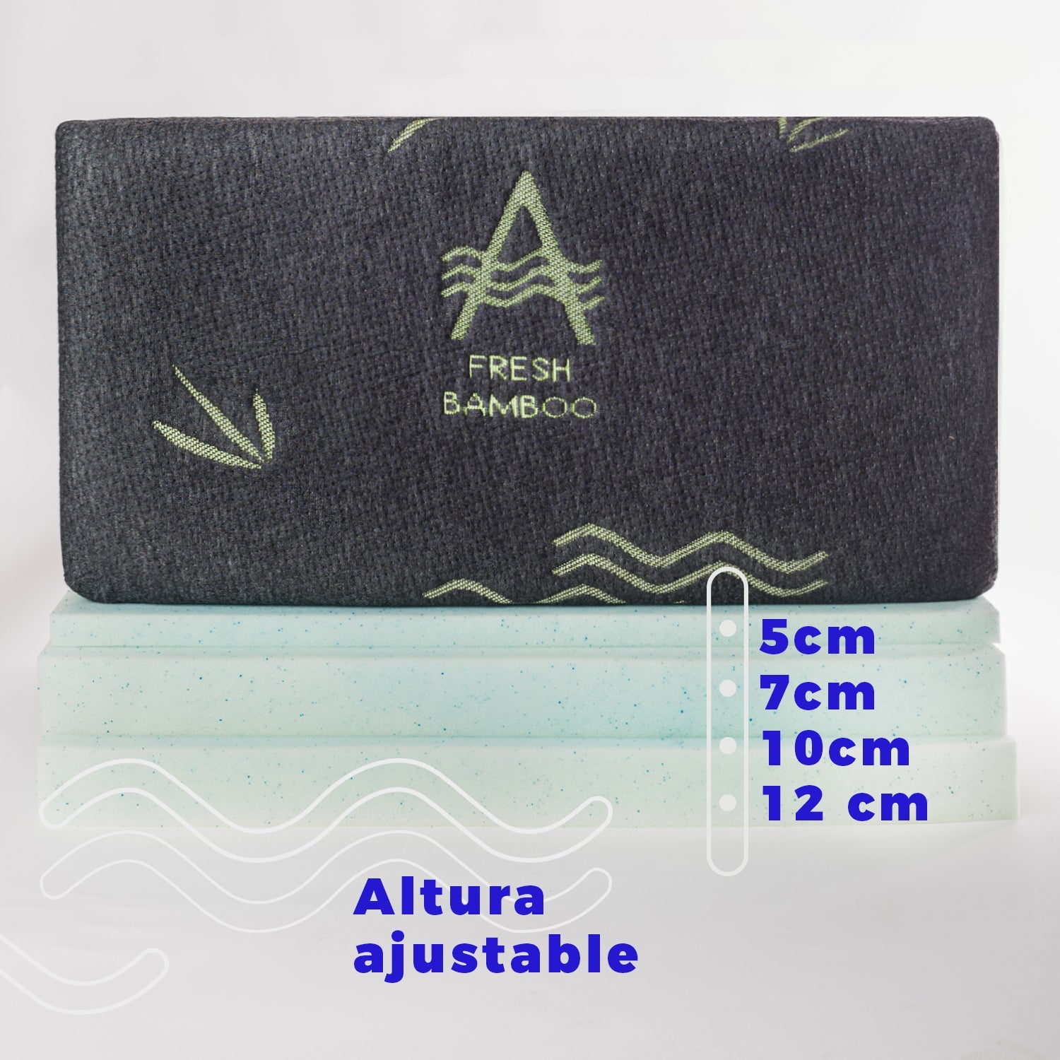 Almohada para dormir de Lado Cool - Gel Memory Foam Ergonomica - AIRA SLEEP Colchones Memory Foam | Descuentos