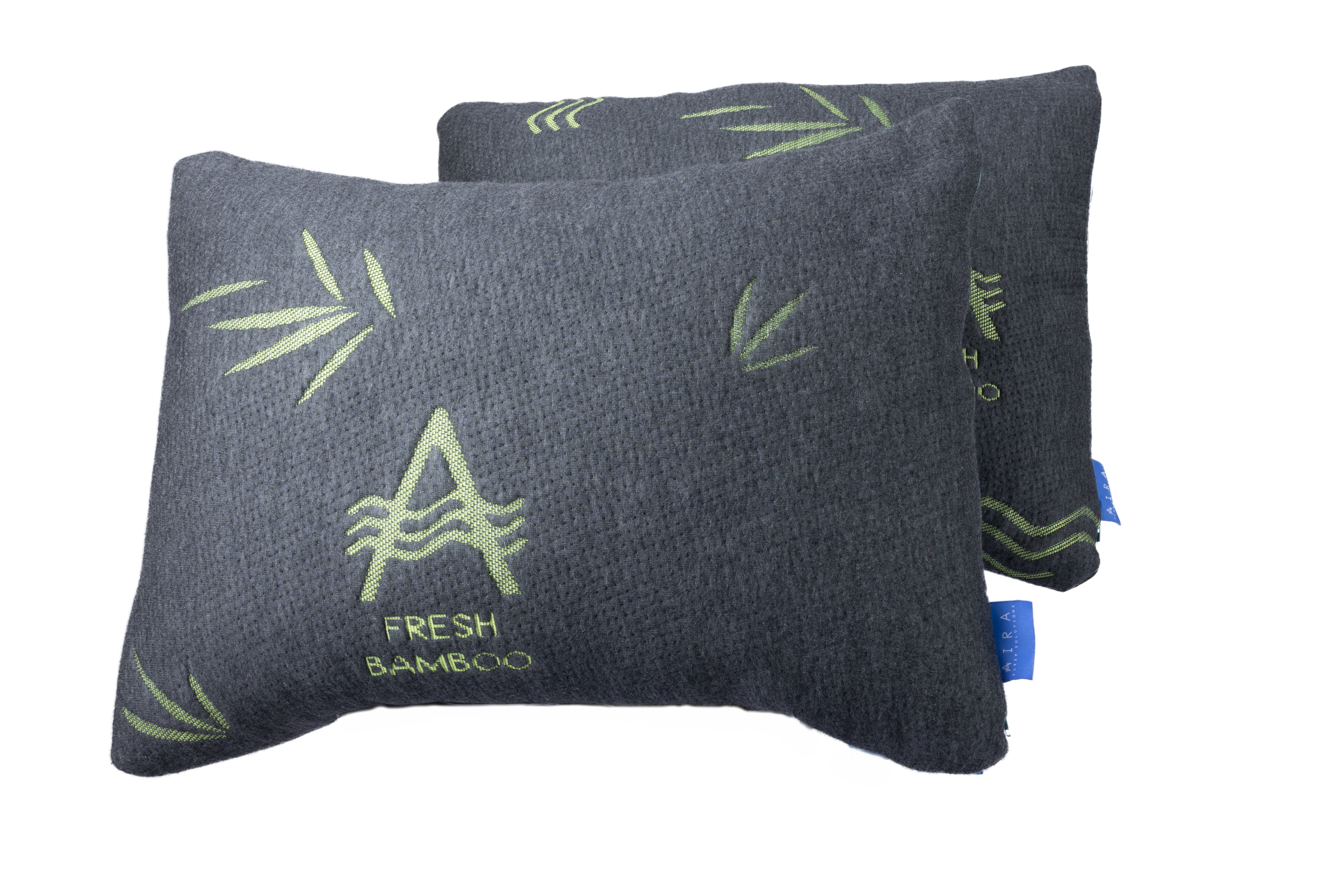 Aira Almohada Set de 2 de Bambu Relleno de Microfibra Anti acaros - AIRA SLEEP Colchones Memory Foam | Descuentos